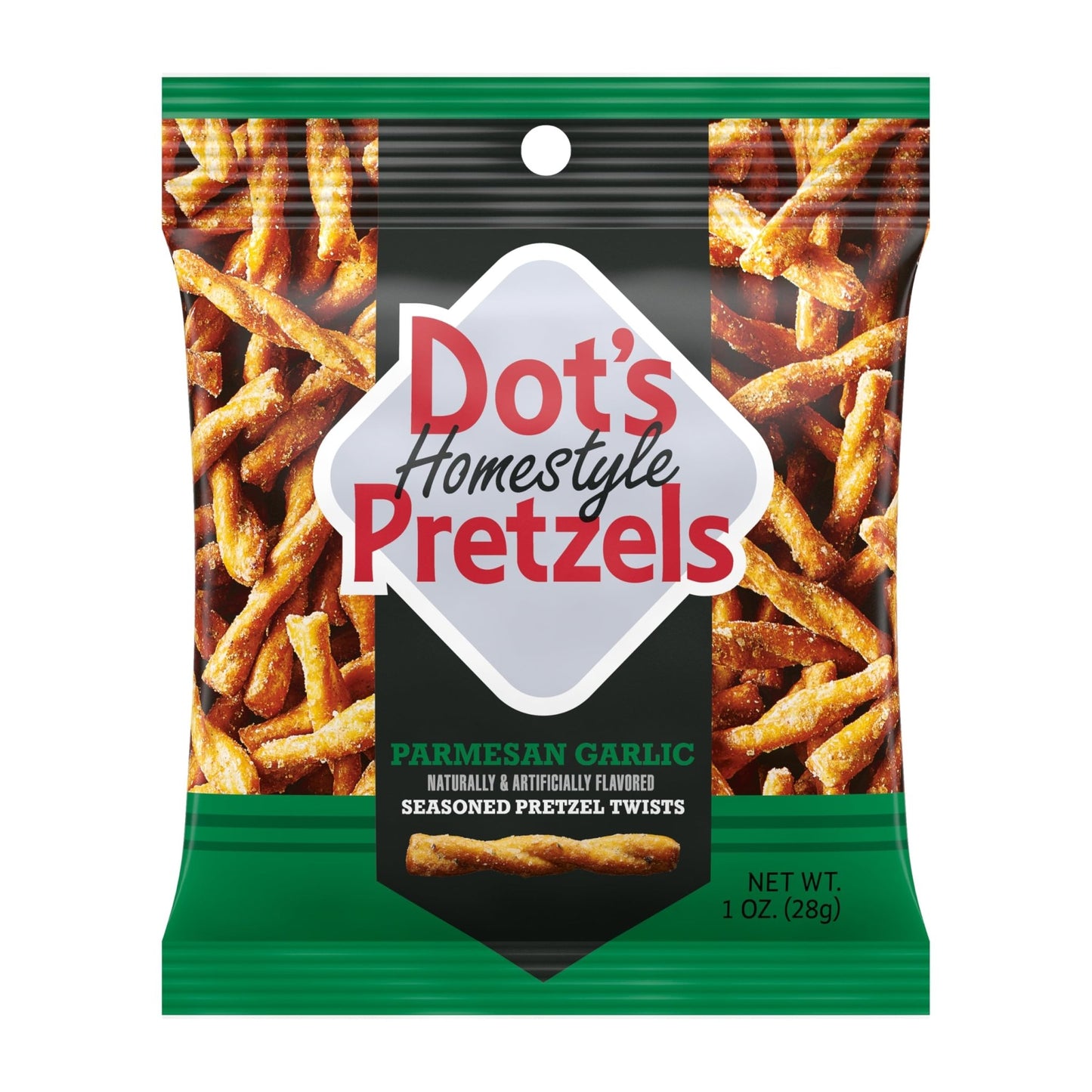 Dot's Pretzels Variety Pack, Original, Honey Mustard, and Parmesan Garlic Twist Snack, 1oz Individually Sized Bags (18 Count) - Fresh Hearth