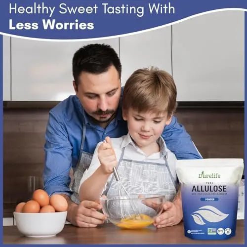 Durelife Allulose sweetener, 10 lb 100% Pure No Erythritol powdered Sugar alternative Substitute, NON - GMO Project Verified, Keto Certified, OU kosher, No Fillers, Zero Calories sugar alternative 10 Lbs - Fresh Hearth