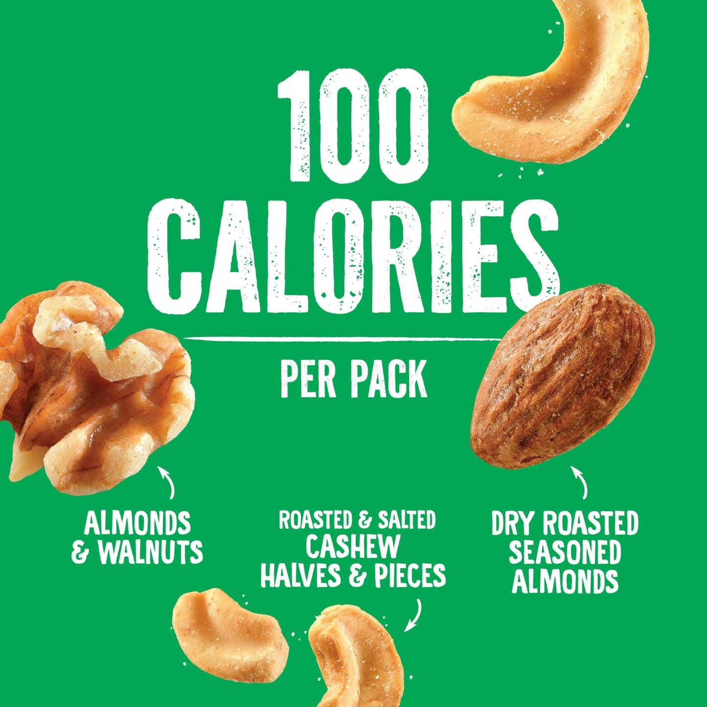 Emerald Nuts Mixed Nuts Variety Pack 18ct (1 - Pack) , 100 - Calorie Individual Packs , Features Dry Roasted Almonds, Natural Almonds & Walnuts, and Roasted & Salted Cashews - Fresh Hearth