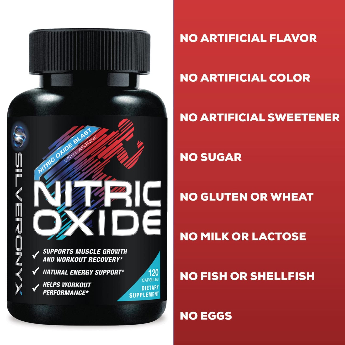 Extra Strength Nitric Oxide Supplement 3X Strength L Arginine, Citrulline Malate, AAKG, Beta Alanine - Premium Muscle Supporting Nitric Booster - Natural Energy & Heart Health Support - 120 Capsules - Fresh Hearth