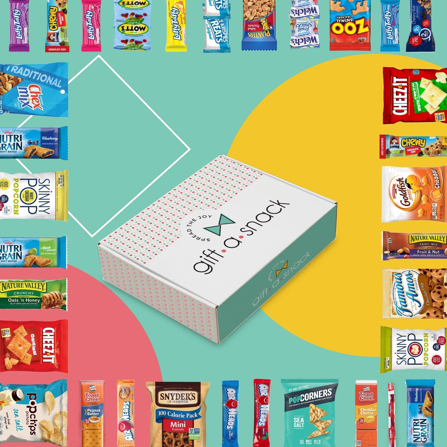 Gift A Snack - Haloween Trick or Treats Snack Box Variety Pack Care Package + Greeting Card (40 Count) Birthday Sweet Treats Gift Basket, Candies Chips Crackers Bars, Office Food Assortments - Fresh Hearth