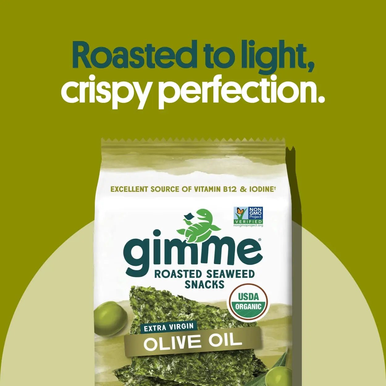 Gimme Seaweed Organic Premium Roasted Seaweed Snacks, Extra Virgin Olive Oil, 20 Count, Keto, Vegan, Gluten - Free, Great Source of Omega3s and Iodine, Healthy On - The - Go Snack for Kids and Adults - Fresh Hearth