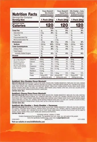Goldfish Bold Mix Variety Pack Snack Crackers, 1 oz Snack Packs, 30 Ct Box (Pack of 2) - Fresh Hearth