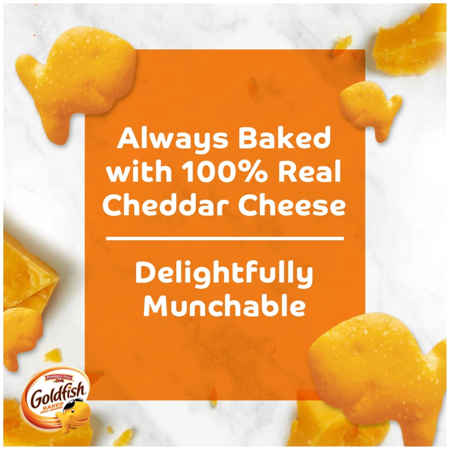 Goldfish Cheddar Cheese Crackers, Baked Snack Crackers, 1 oz On - the - Go Snack Packs, 20 Count Box - Fresh Hearth