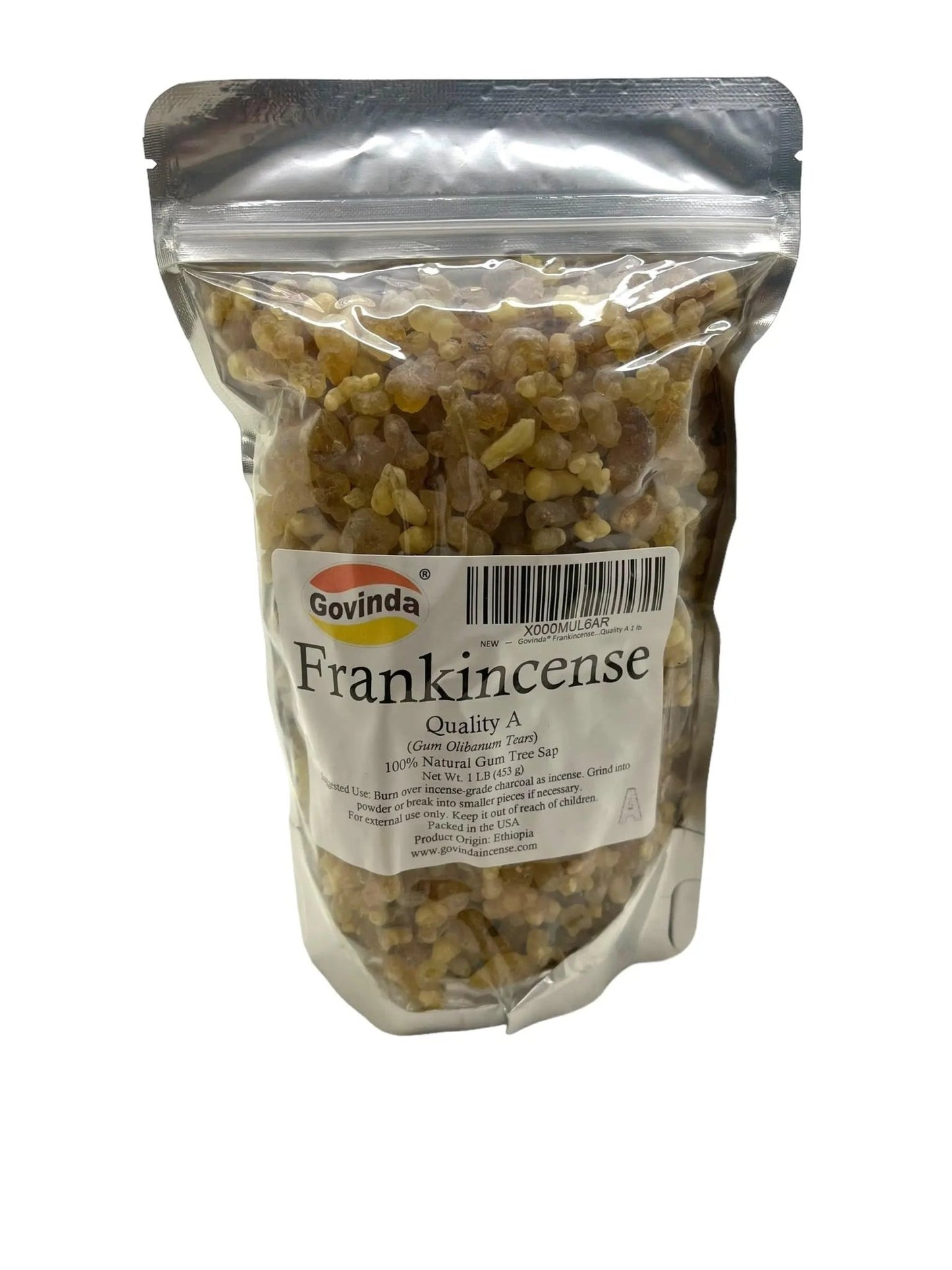 Govinda Frankincense Natural Gum Tree Sap Tears Quality A 1 lb - Fresh Hearth