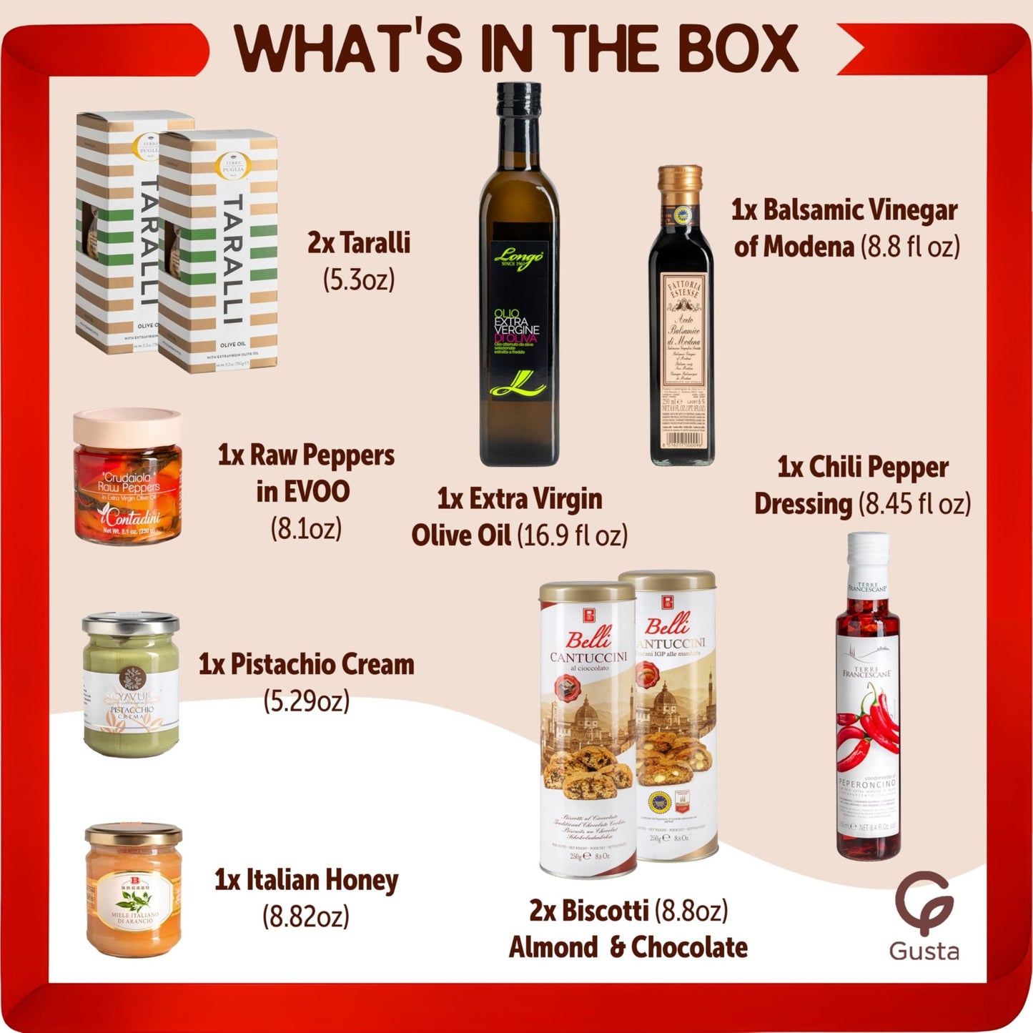 Gusta Italian Gift Basket in Deluxe Packaging - Made in Italy - Holiday Gift for Birthdays, Families, Clients, Parties, Housewarming, Client Thank You & Sympathy Gift Baskets - Fresh Hearth