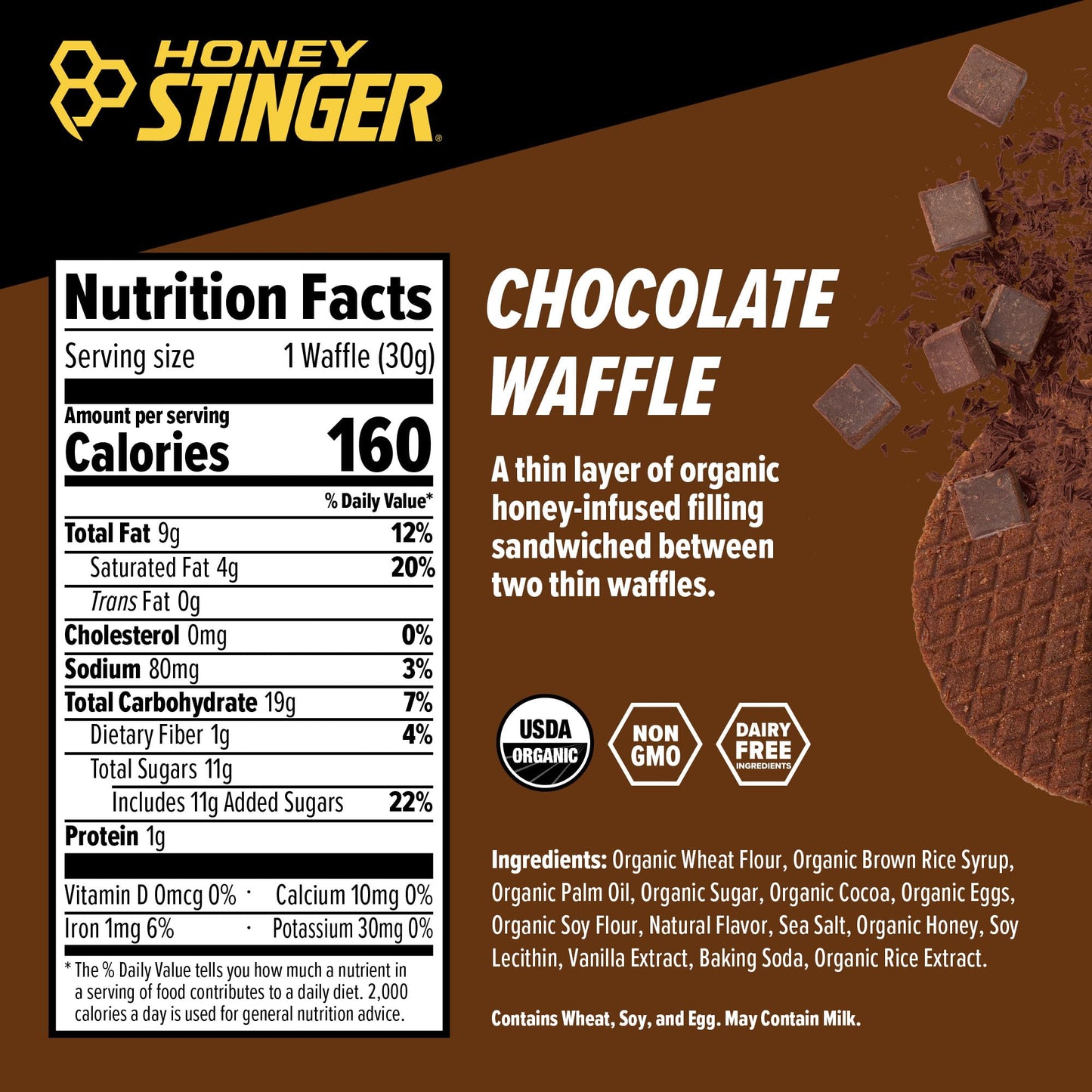 Honey Stinger Energy Waffle - Chocolate - 1oz - Fresh Hearth