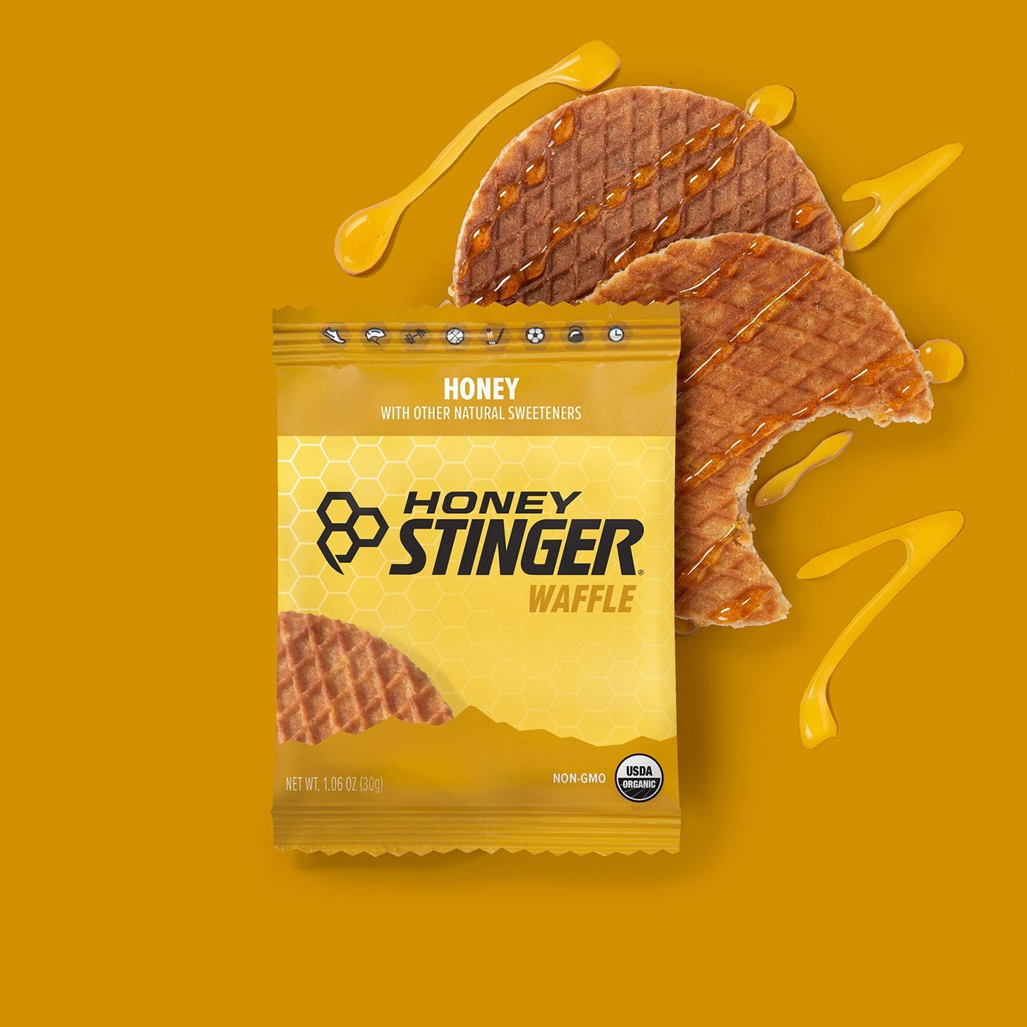 Honey Stinger Organic Honey Waffle Energy Stroopwafel for Exercise, Endurance and Performance Sports Nutrition for Home & Gym, Pre and Post Workout Box of 16 Waffles, 16.96 Ounce (Pack of 16) - Fresh Hearth