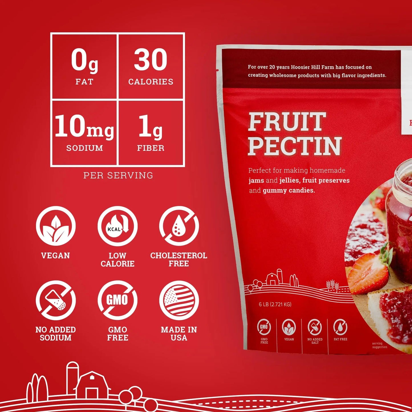 Hoosier Hill Farm Fruit Pectin, 6LB (Pack of 1) - Fresh Hearth