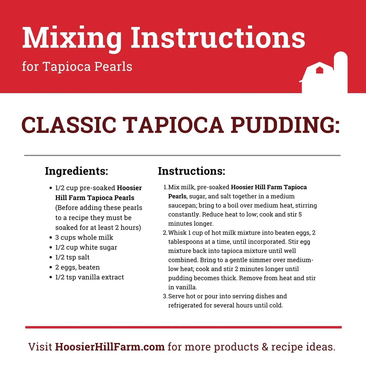 Hoosier Hill Farm Large Tapioca Pearls, 2LB (Pack of 1) - Fresh Hearth