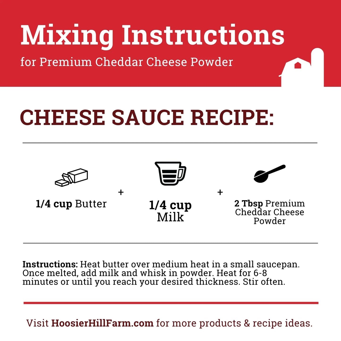 Hoosier Hill Farm Premium Cheddar Cheese Powder (No Artificial Colors), 1LB (Pack of 1) - Fresh Hearth
