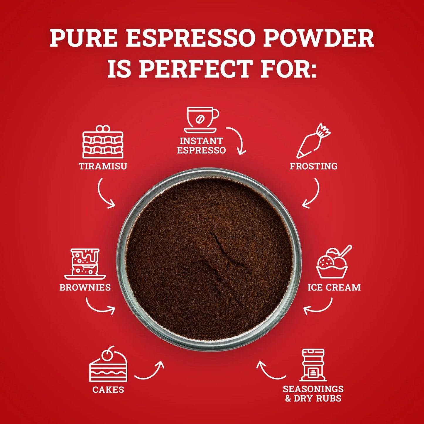 Hoosier Hill Farm Pure Espresso Powder, 8oz (Pack of 1) - Fresh Hearth