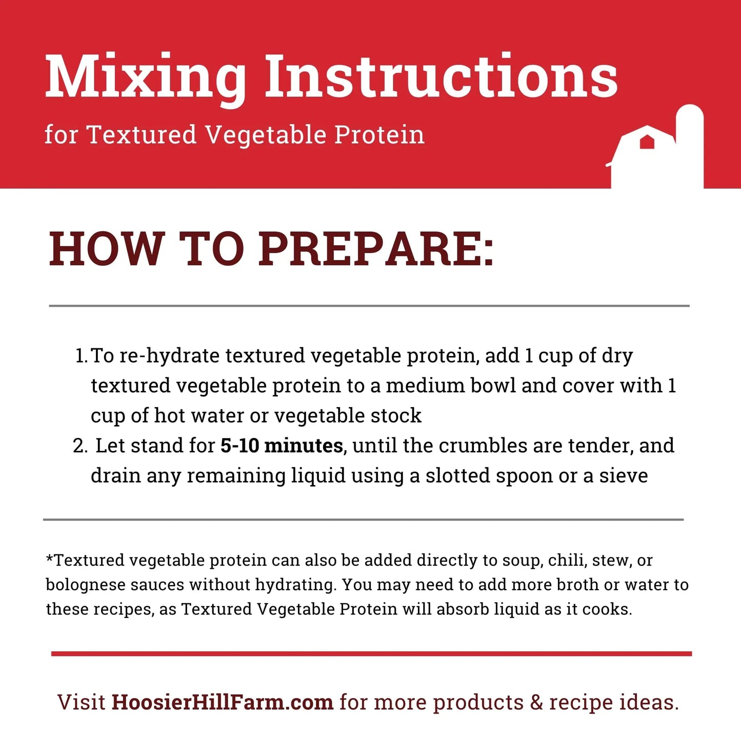 Hoosier Hill Farm Textured Vegetable Protein, 2LB (Pack of 1) - Fresh Hearth