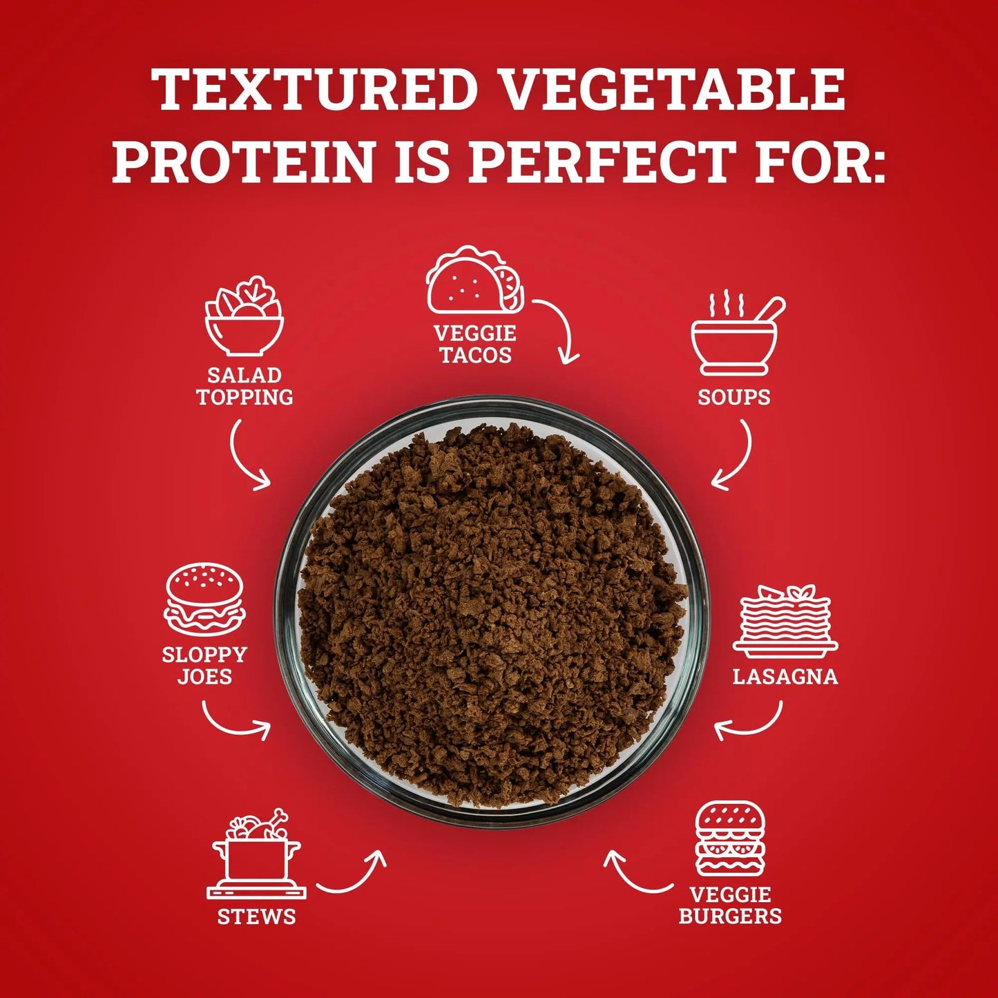 Hoosier Hill Farm Textured Vegetable Protein, 2LB (Pack of 1) - Fresh Hearth