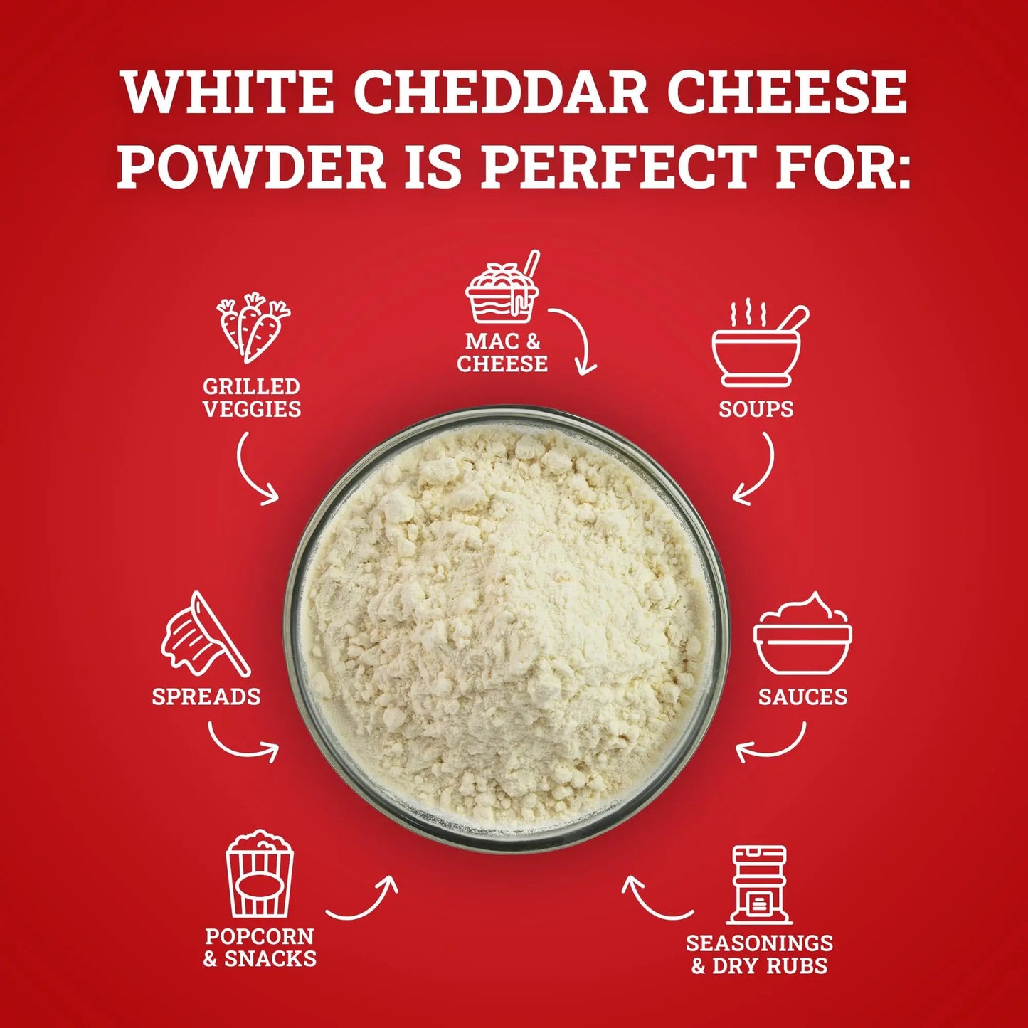 Hoosier Hill Farm White Cheddar Cheese Powder, 1LB (Pack of 1) - Fresh Hearth