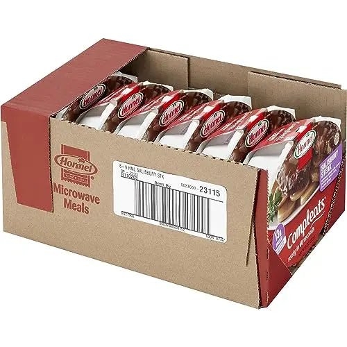 HORMEL COMPLEATS Salisbury Steak Microwave Tray, 9 oz. (6 Pack) - Fresh Hearth