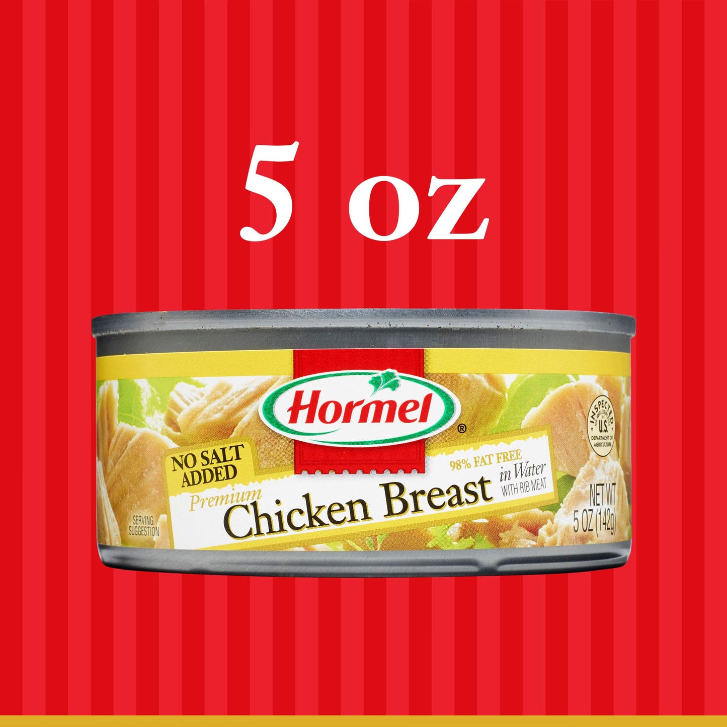Hormel Premium No Salt Added Canned Chunk Chicken Breast in Water, 5 Ounce (Pack of 12) - Fresh Hearth