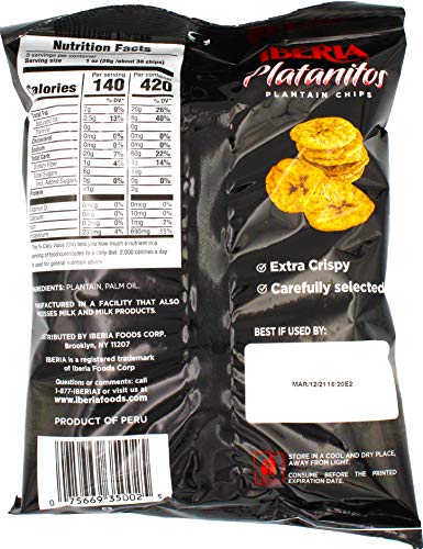 Iberia Naturally Sweet Plantain Chips, 3 oz (Pack of 24) - Fresh Hearth