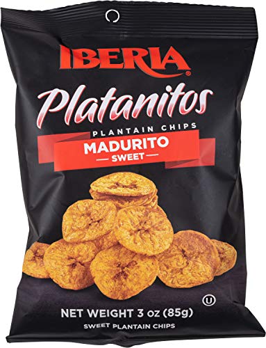 Iberia Naturally Sweet Plantain Chips, 3 oz (Pack of 24) - Fresh Hearth