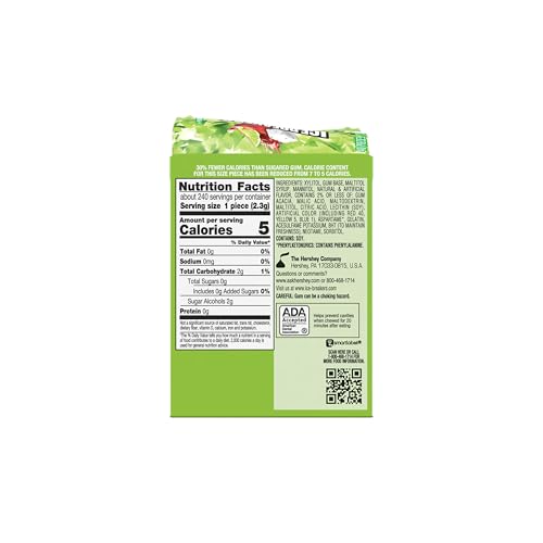 ICE BREAKERS Ice Cubes Cherry Limeade Sugar Free Chewing Gum Bottles, 3.24 oz (6 Count, 40 Pieces) - Fresh Hearth
