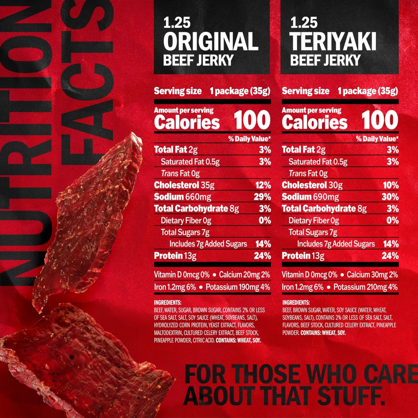 Jack Link's Beef Jerky Variety Pack - Includes Original and Teriyaki Jerky, Bulk Protein Snack Pack, Good Source of Protein, Meat Snacks Made with 100% Beef, Individual Bags - 1.25 Oz (Pack of 9) - Fresh Hearth