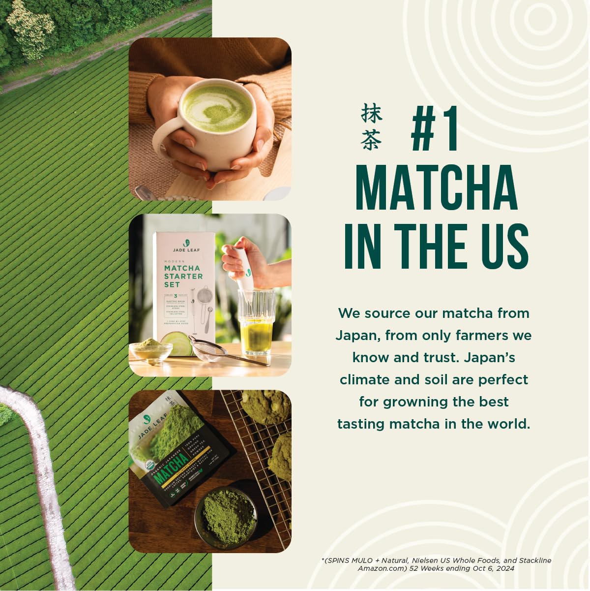 Jade Leaf Matcha Organic Culinary Grade Matcha Powder - Premium Second Harvest - Authentic Japanese Origin (3.53 Ounce Resealable Pouch) - Fresh Hearth
