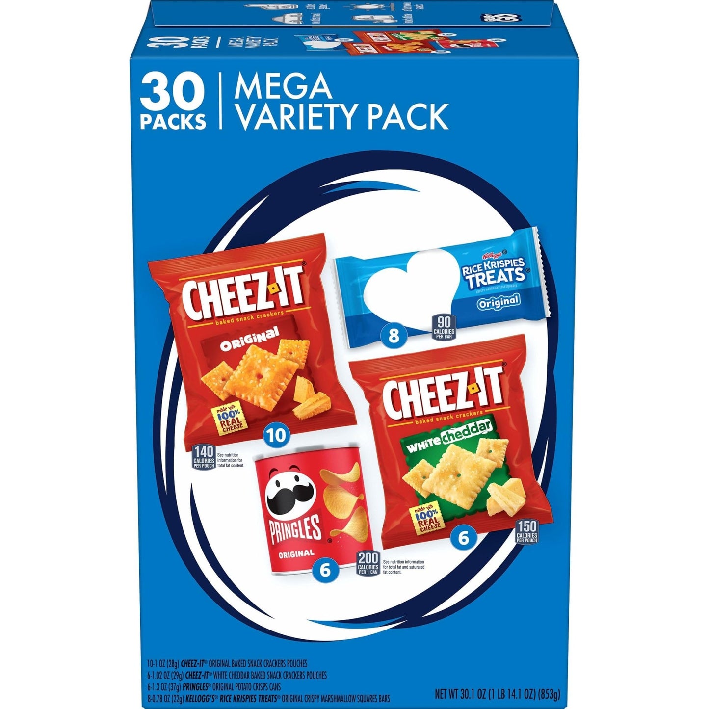 Kellogg's Snacks, Lunch Snacks, Kids Snacks, Mega Pack, Variety Pack, 30.1oz Box (30 Packs) - Fresh Hearth