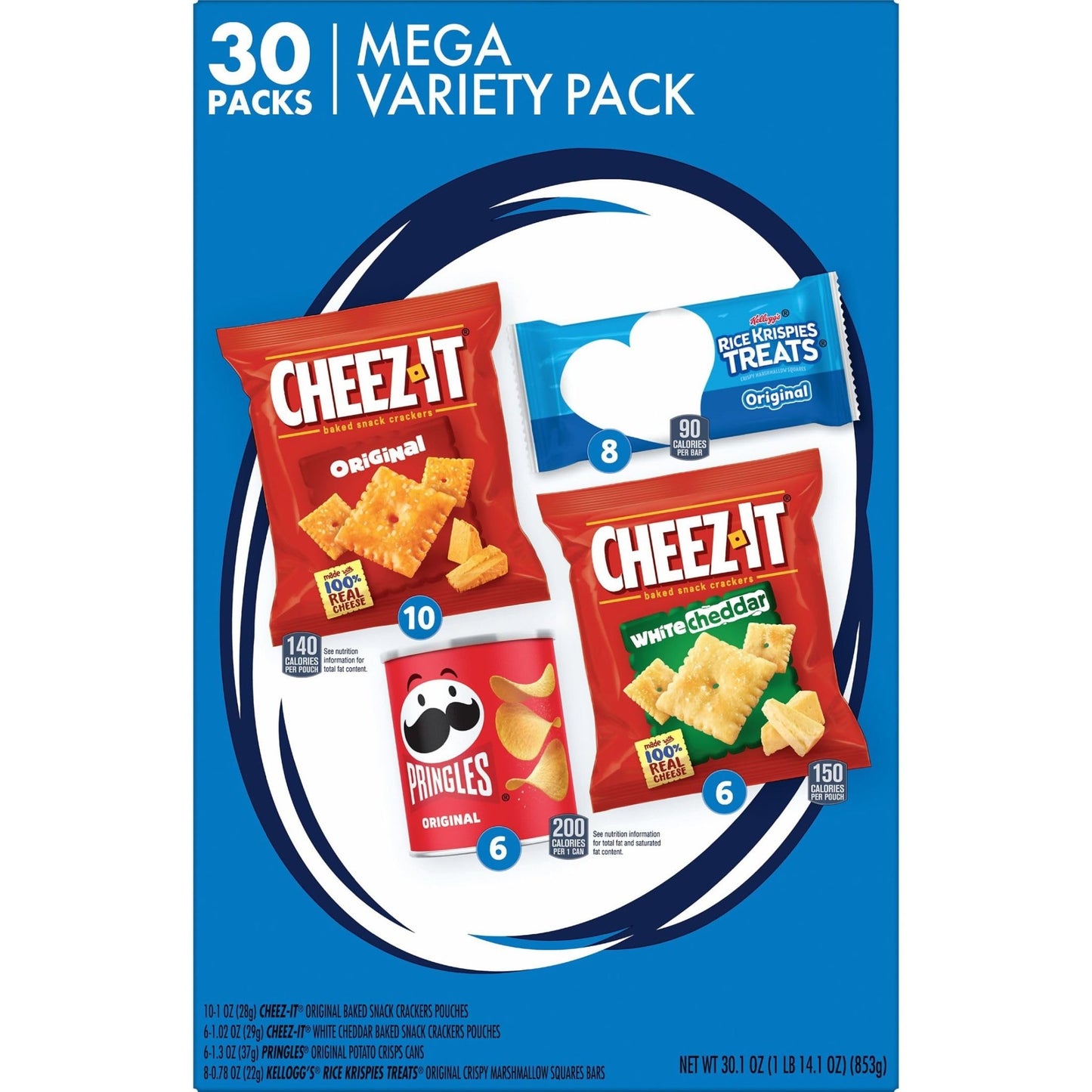 Kellogg's Snacks, Lunch Snacks, Kids Snacks, Mega Pack, Variety Pack, 30.1oz Box (30 Packs) - Fresh Hearth