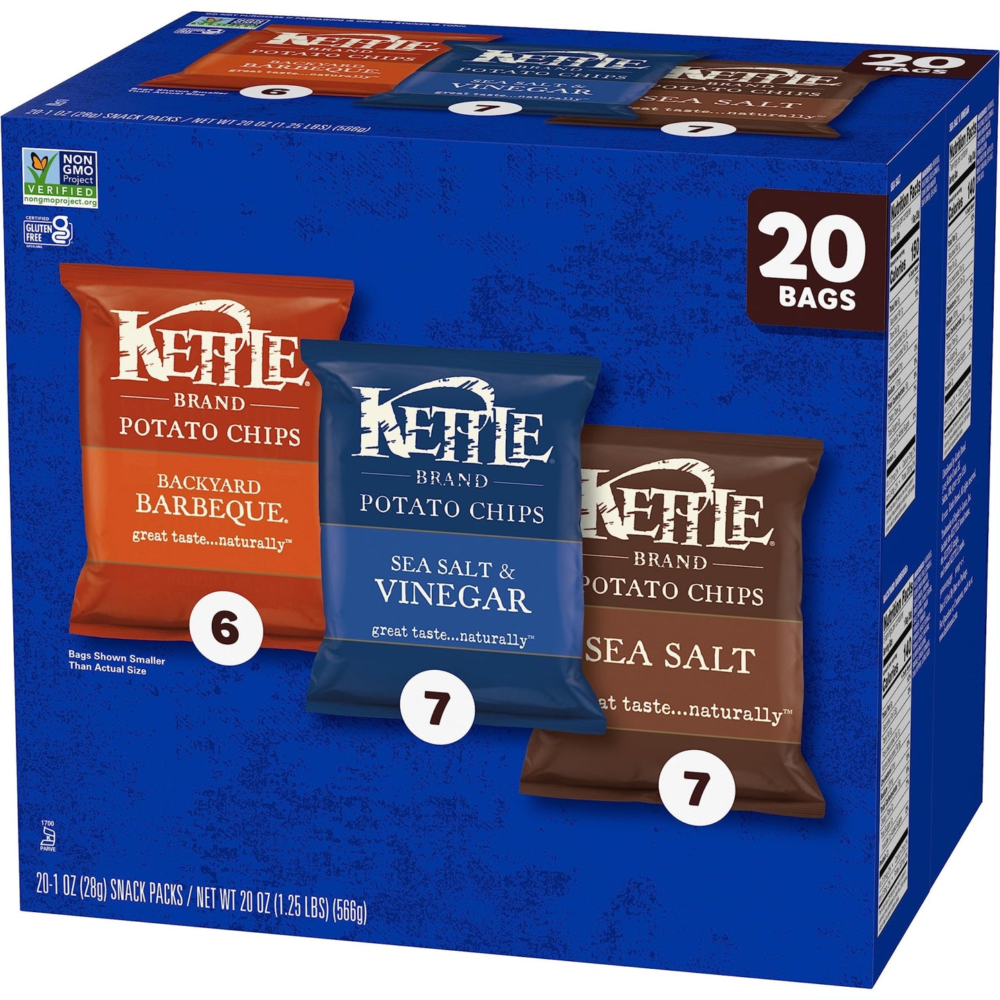 Kettle Brand Potato Chips Variety Pack, 1 Oz, 20 Ct - Fresh Hearth