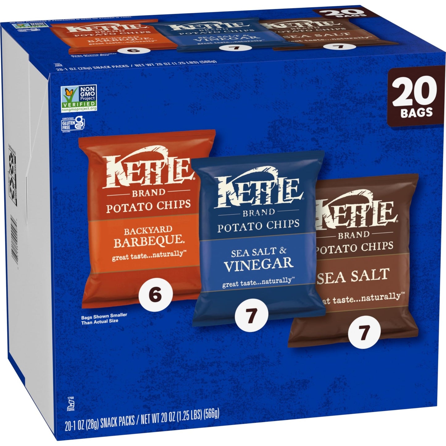 Kettle Brand Potato Chips Variety Pack, 1 Oz, 20 Ct - Fresh Hearth