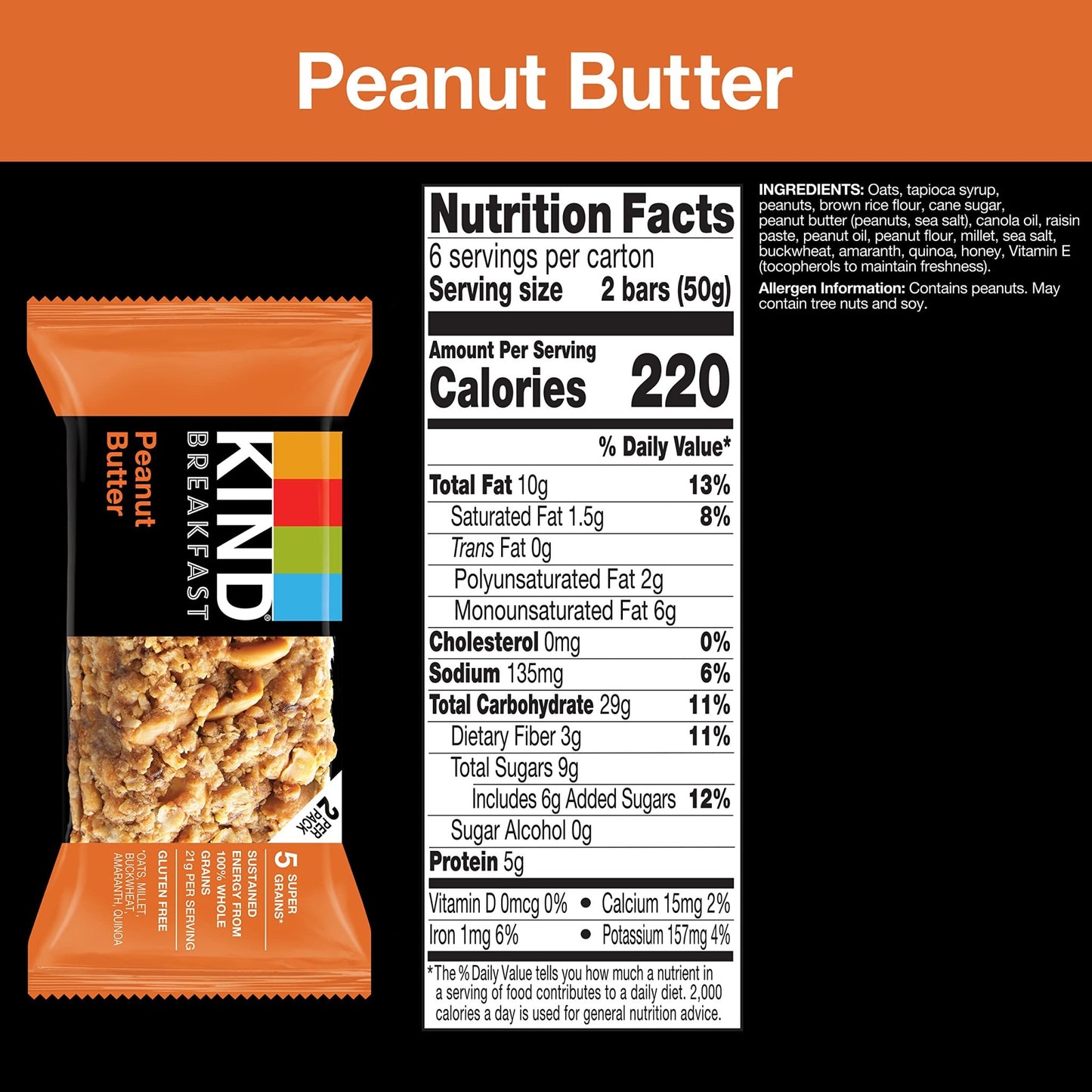 KIND Breakfast Bars, Variety Pack, Honey Oat, Almond Butter, and Peanut Butter, Healthy Snacks, Gluten Free, 3 - 8g Protein, 18 Count - Fresh Hearth