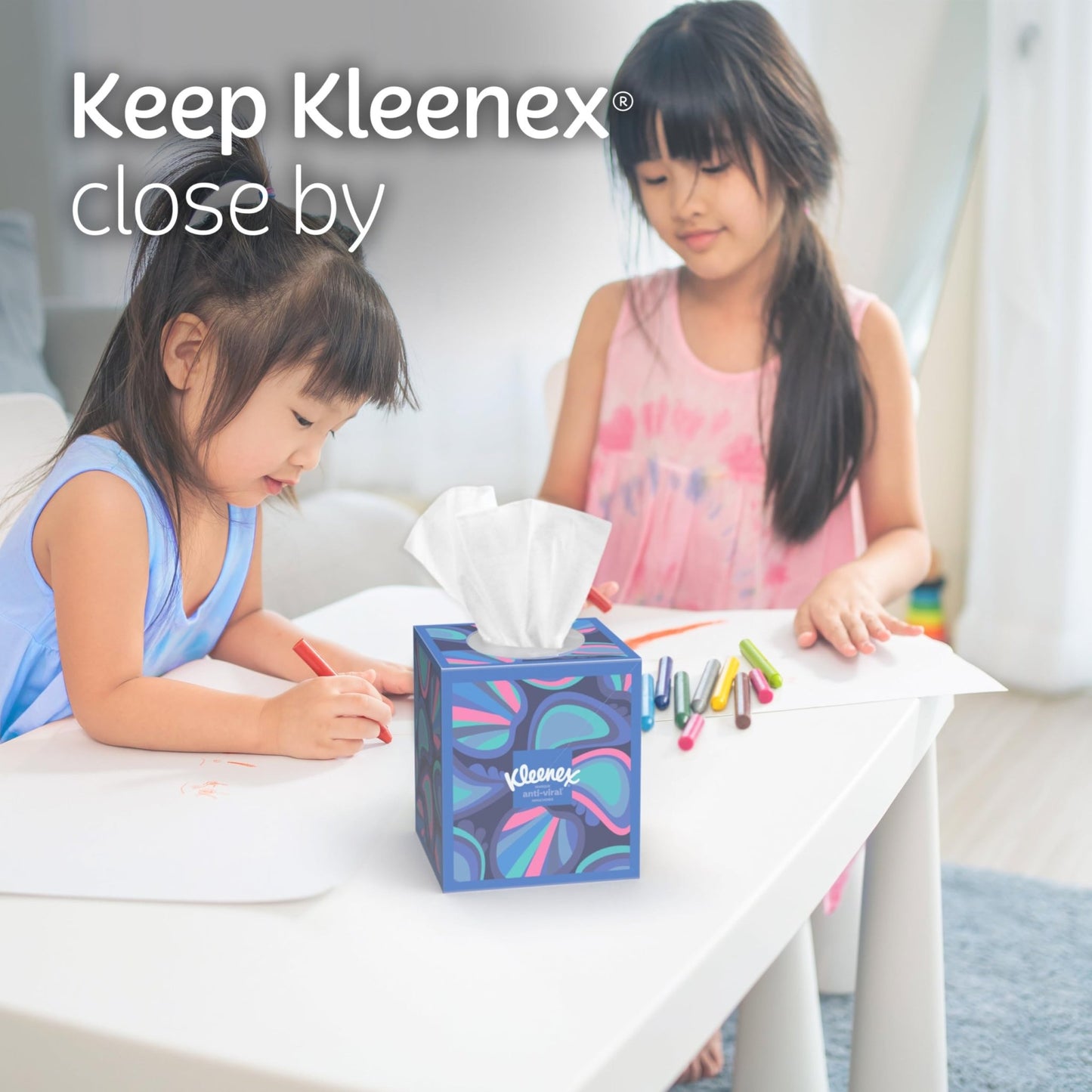 Kleenex Anti - Viral Facial Tissues, 6 Cube Boxes, 55 Tissues per Box, 3 - Ply (330 Total), Packaging May Vary - Fresh Hearth
