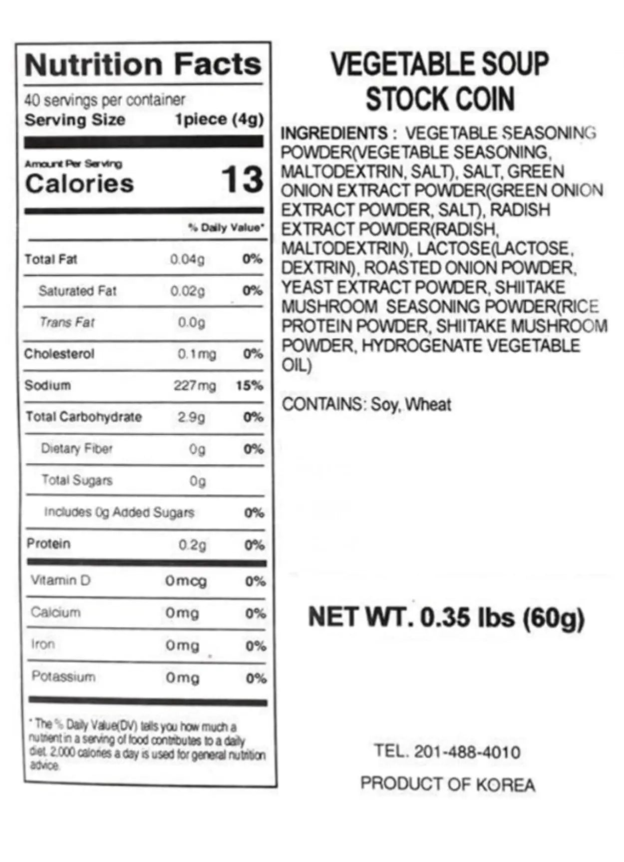 Korean Food VEGETABLE SOUP STOCK COIN 160g (4g *40 Tablets) Easy & Convenient Vegitable Broth, Vegetable Soup Base, Made in korea, 코인육수, 동전육수 - Fresh Hearth