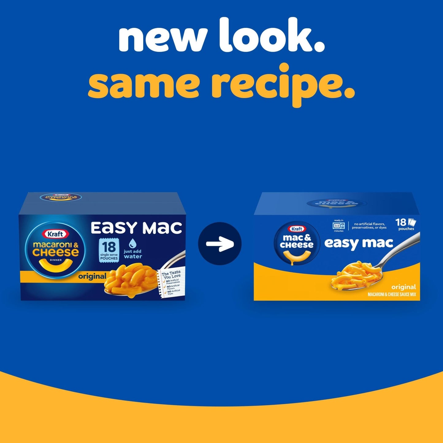 Kraft Easy Mac Original Mac & Cheese Macaroni and Cheese Dinner Microwavable Dinner, 18 ct Packets - Fresh Hearth