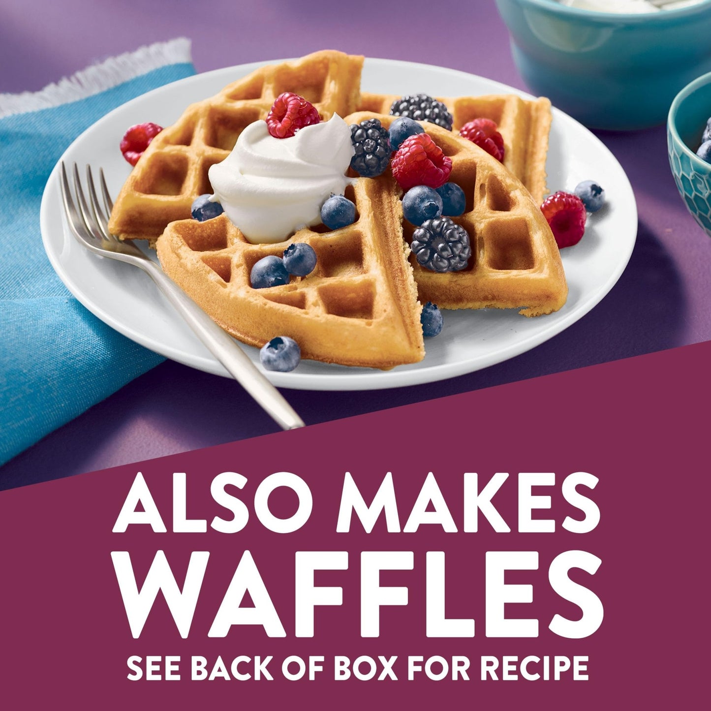 Krusteaz Sweet Cream Pancake and Waffle Mix, Light & Fluffy, 26 oz Boxes (Pack of 8) - Fresh Hearth