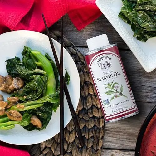 La Tourangelle, Toasted Sesame Oil, Great for Cooking, Add to Noodles, Stir - Fry, Vegetables, Vinaigrettes, and Marinades, 8.45 Fl Oz - Fresh Hearth