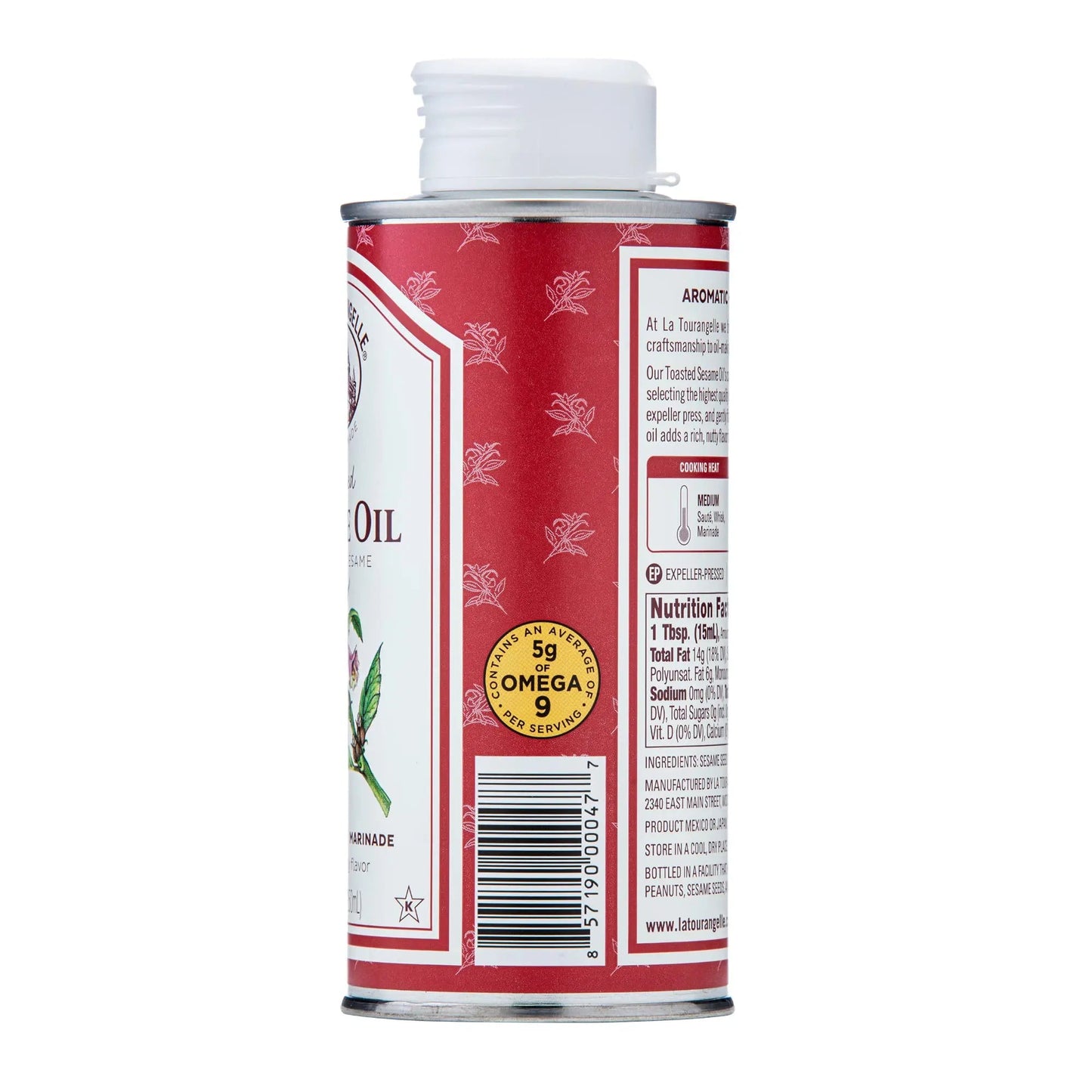 La Tourangelle, Toasted Sesame Oil, Great for Cooking, Add to Noodles, Stir - Fry, Vegetables, Vinaigrettes, and Marinades, 8.45 Fl Oz - Fresh Hearth