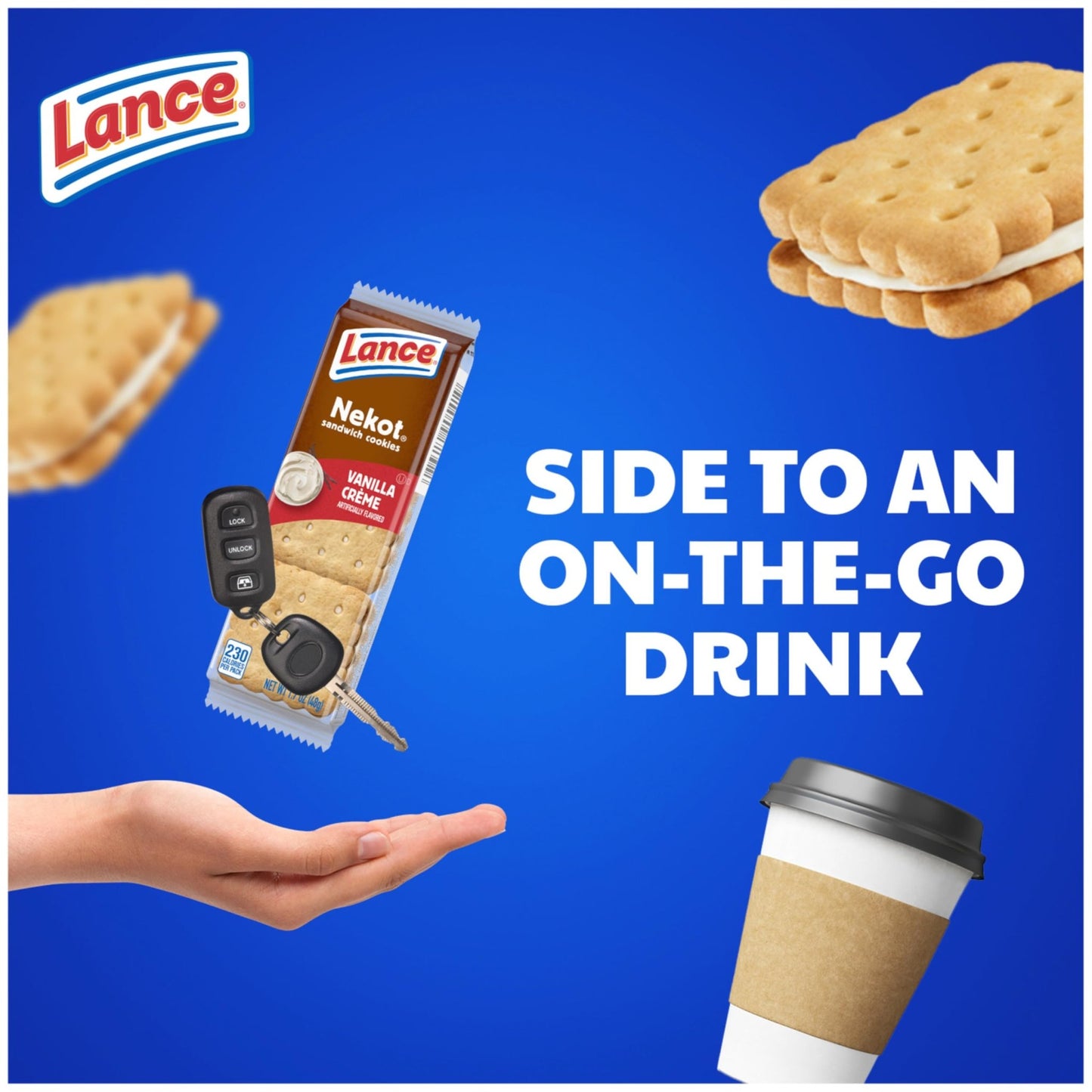 Lance Sandwich Cookies, Nekot Vanilla Creme, 10 Individually Wrapped Packs, 6 Sandwiches Each - Fresh Hearth