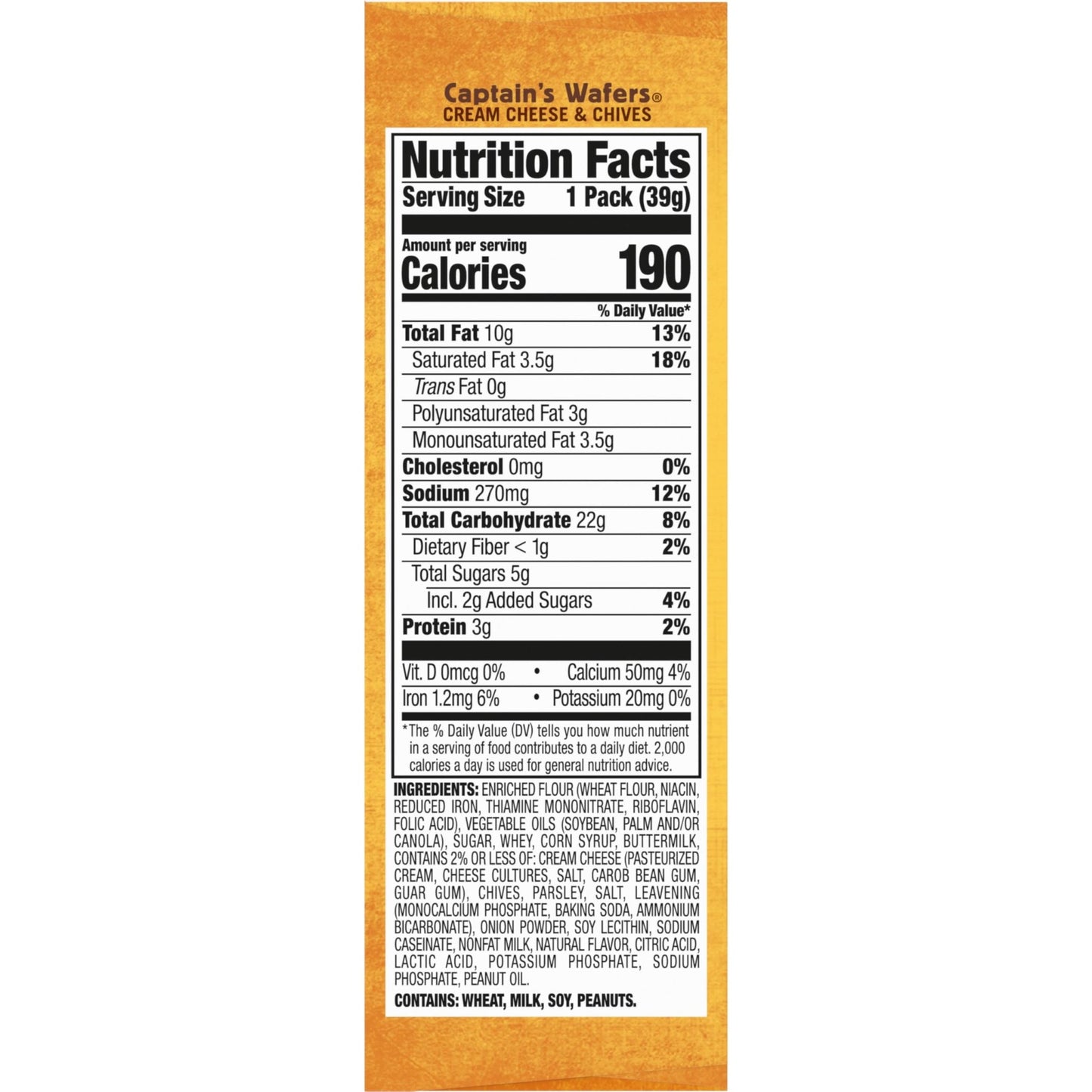 Lance Sandwich Crackers, Captain's Wafers, Variety Pack, 10 Individual Packs, 6 Sandwiches Each - Fresh Hearth