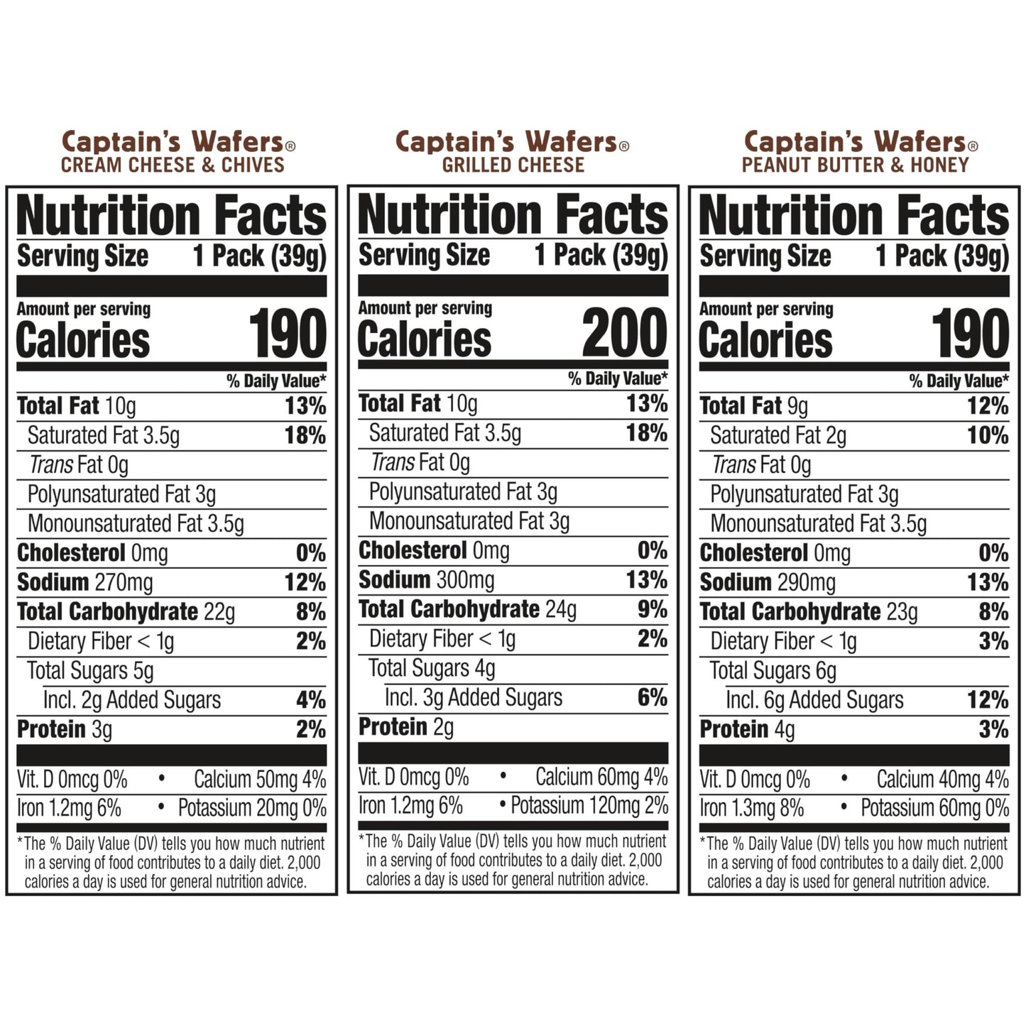 Lance Sandwich Crackers, Captain's Wafers, Variety Pack, 10 Individual Packs, 6 Sandwiches Each - Fresh Hearth