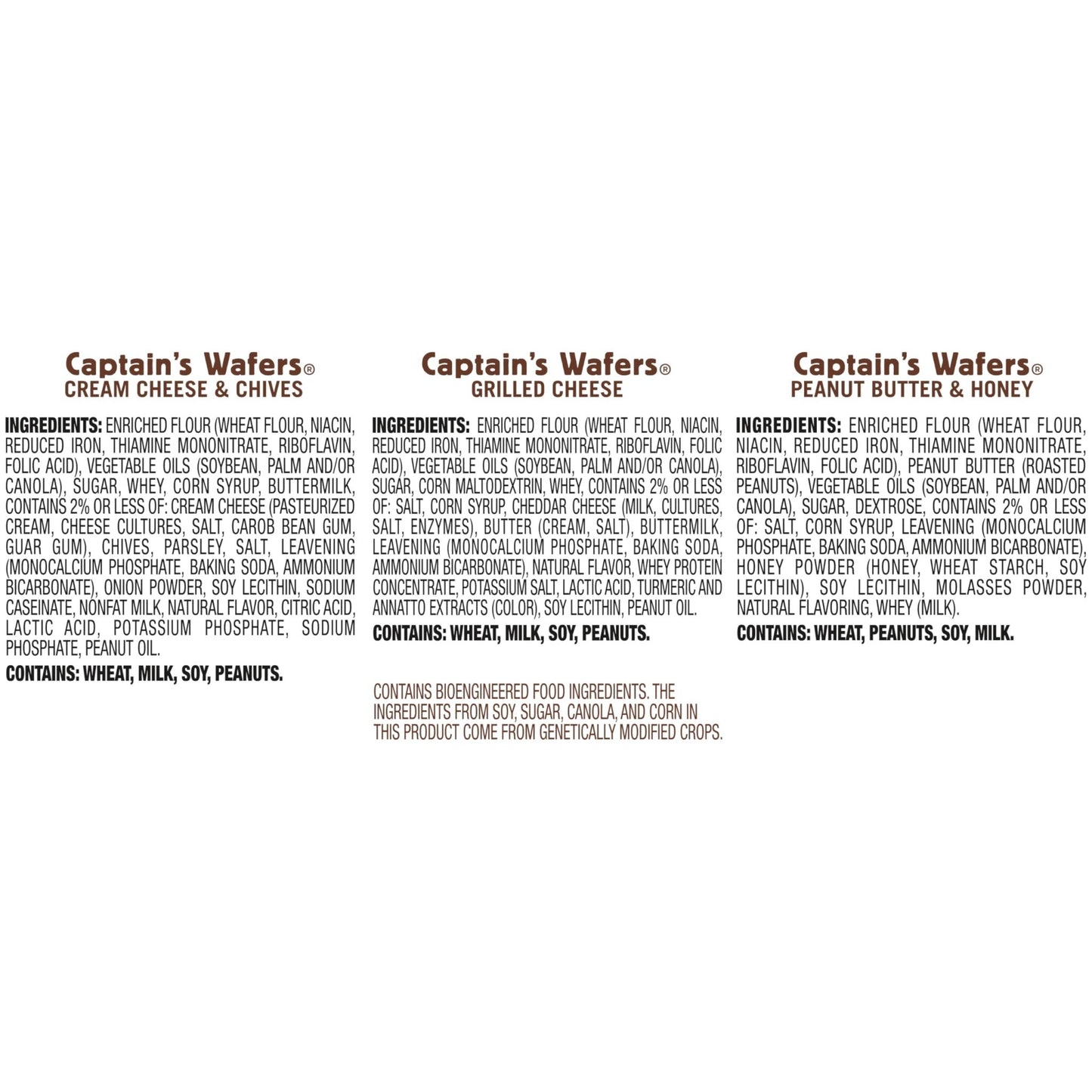 Lance Sandwich Crackers, Captain's Wafers, Variety Pack, 10 Individual Packs, 6 Sandwiches Each - Fresh Hearth