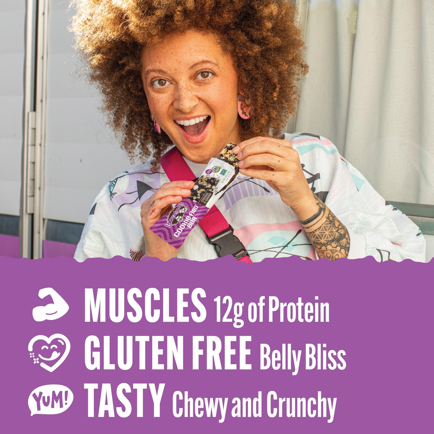 Lenny & Larry's Cookie - fied Protein Bar – Cookies & Creme Vegan Protein Bars 9x45g – Healthy Snacks with 12g Plant Protein & 5g Fiber – Gluten free Power Bar, Keto Friendly, Non - GMO & Vegan - Fresh Hearth