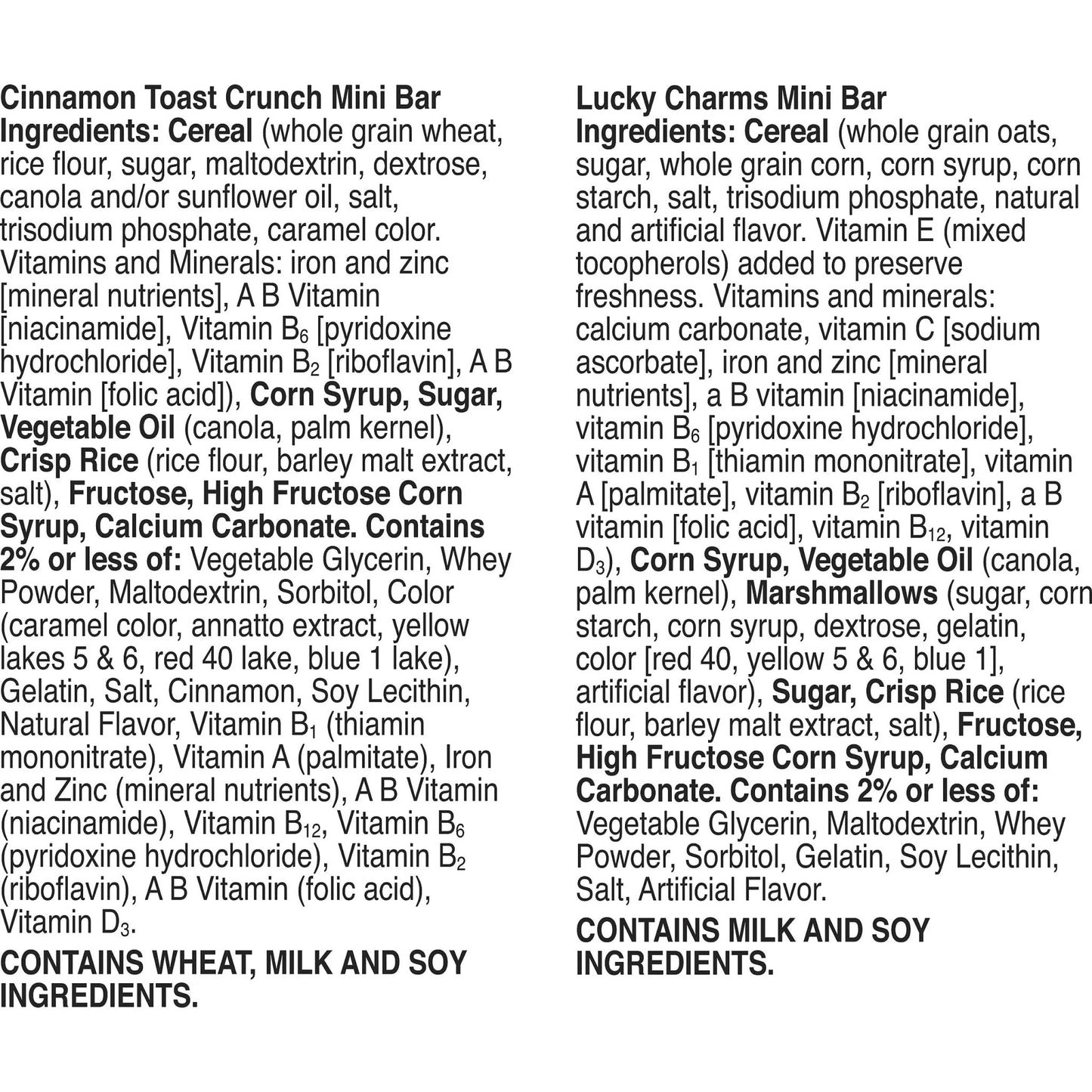 Lucky Charms and Cinnamon Toast Crunch Mini Cereal Treat Bars Variety Pack, 40 Ct, 20 oz - Fresh Hearth