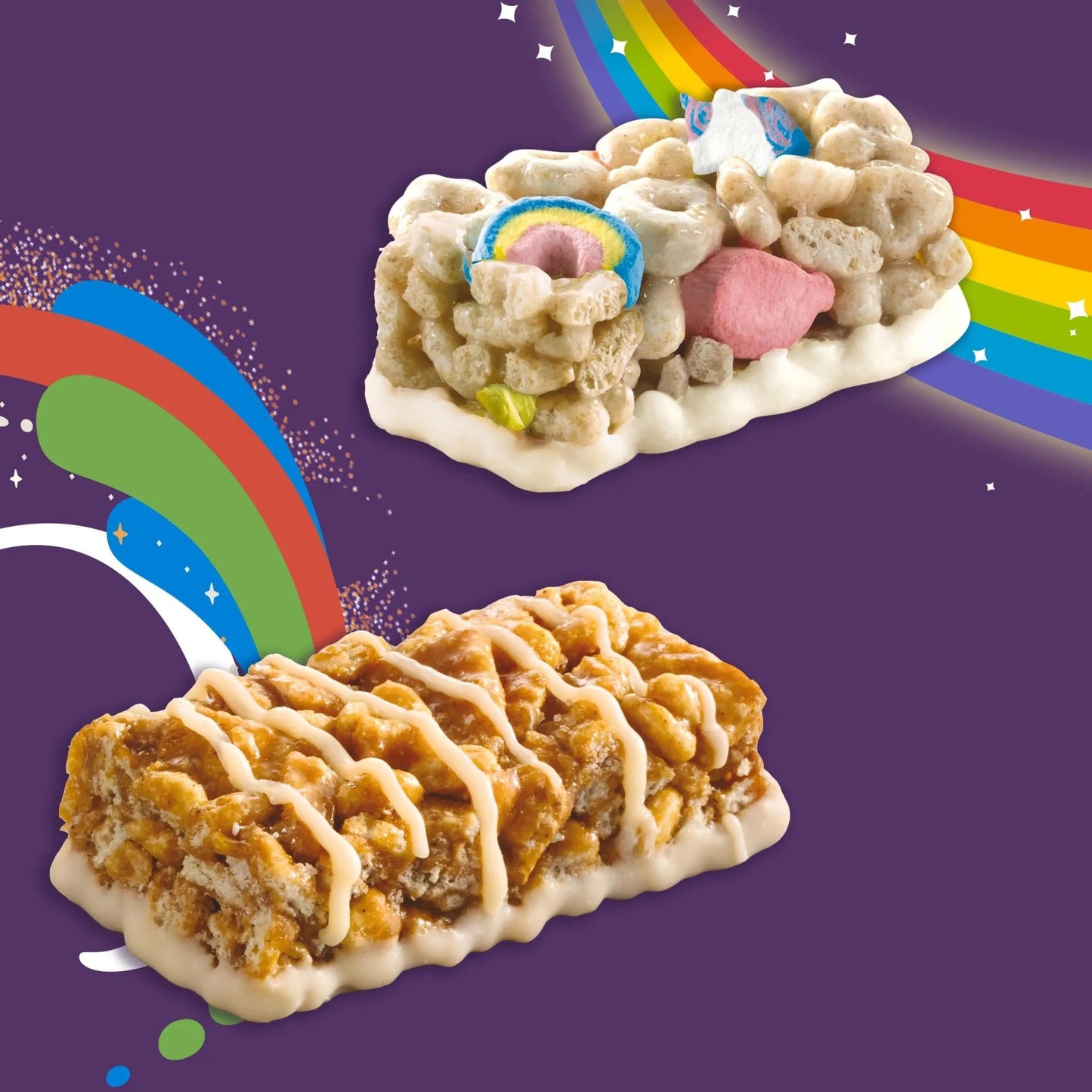 Lucky Charms and Cinnamon Toast Crunch Mini Cereal Treat Bars Variety Pack, 40 Ct, 20 oz - Fresh Hearth