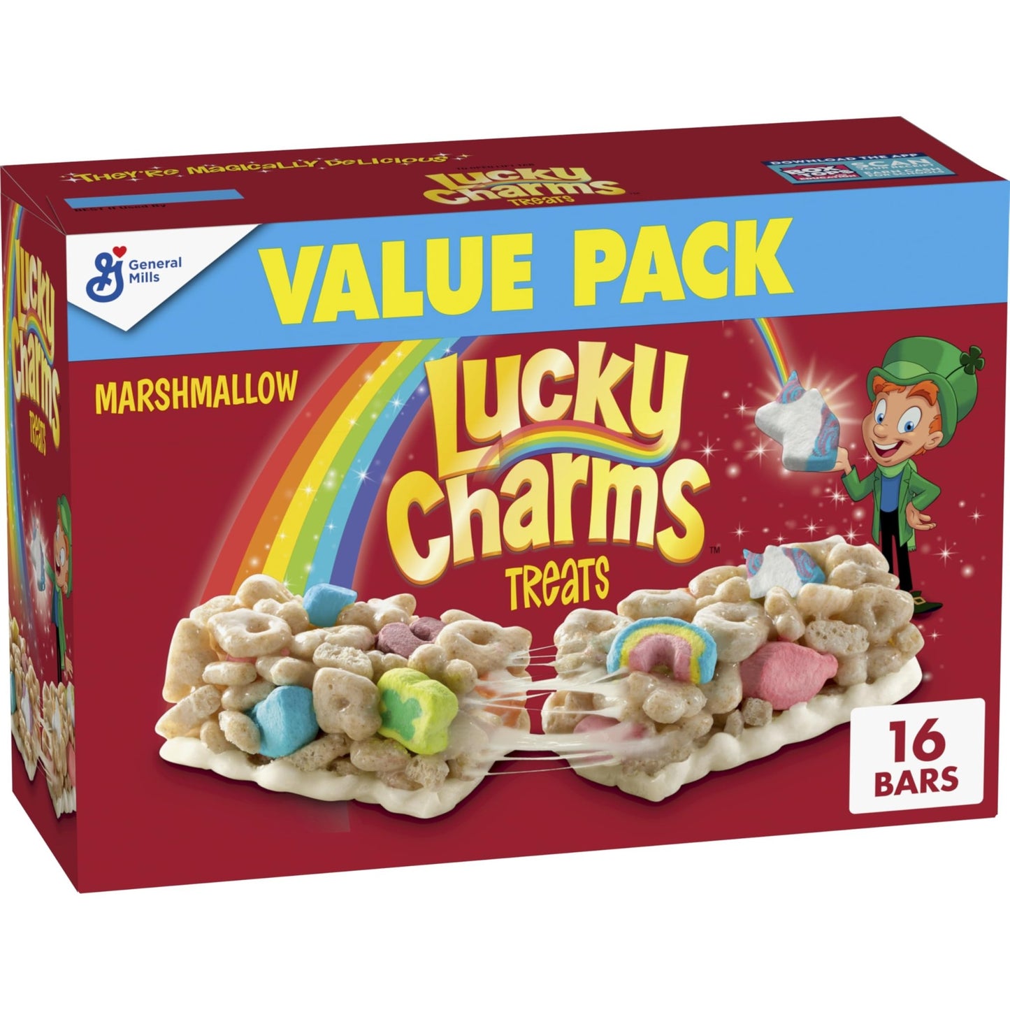 Lucky Charms Breakfast Cereal Treat Bars, Snack Bars, Value Pack, 16 ct - Fresh Hearth