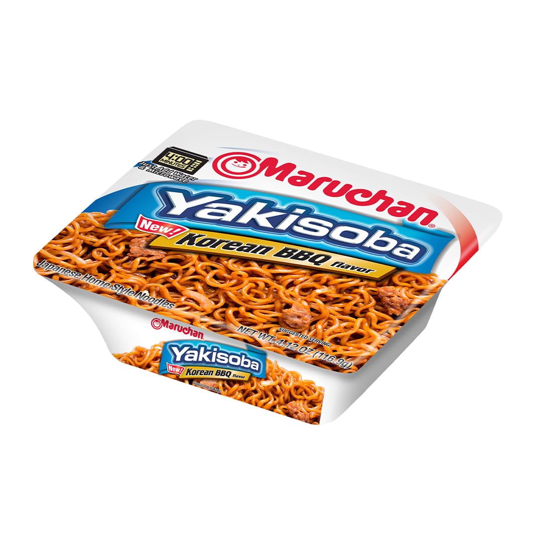Maruchan Yakisoba Korean BBQ flavor, Japanese Instant Ramen Noodles, 4.12 Oz, 8 Count - Fresh Hearth