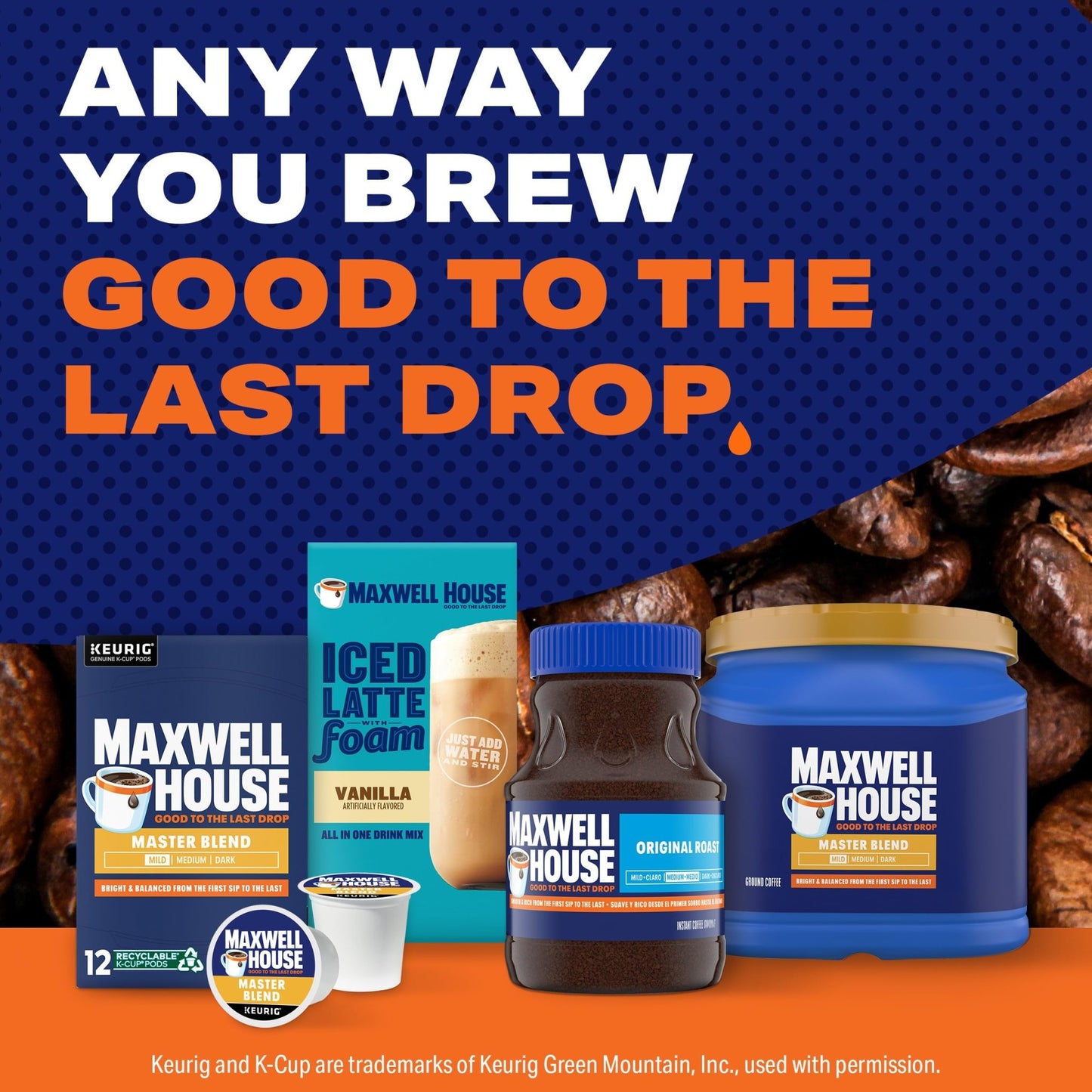Maxwell House Master Blend Mild Roast Ground Coffee, 26.8 oz Canister - Fresh Hearth
