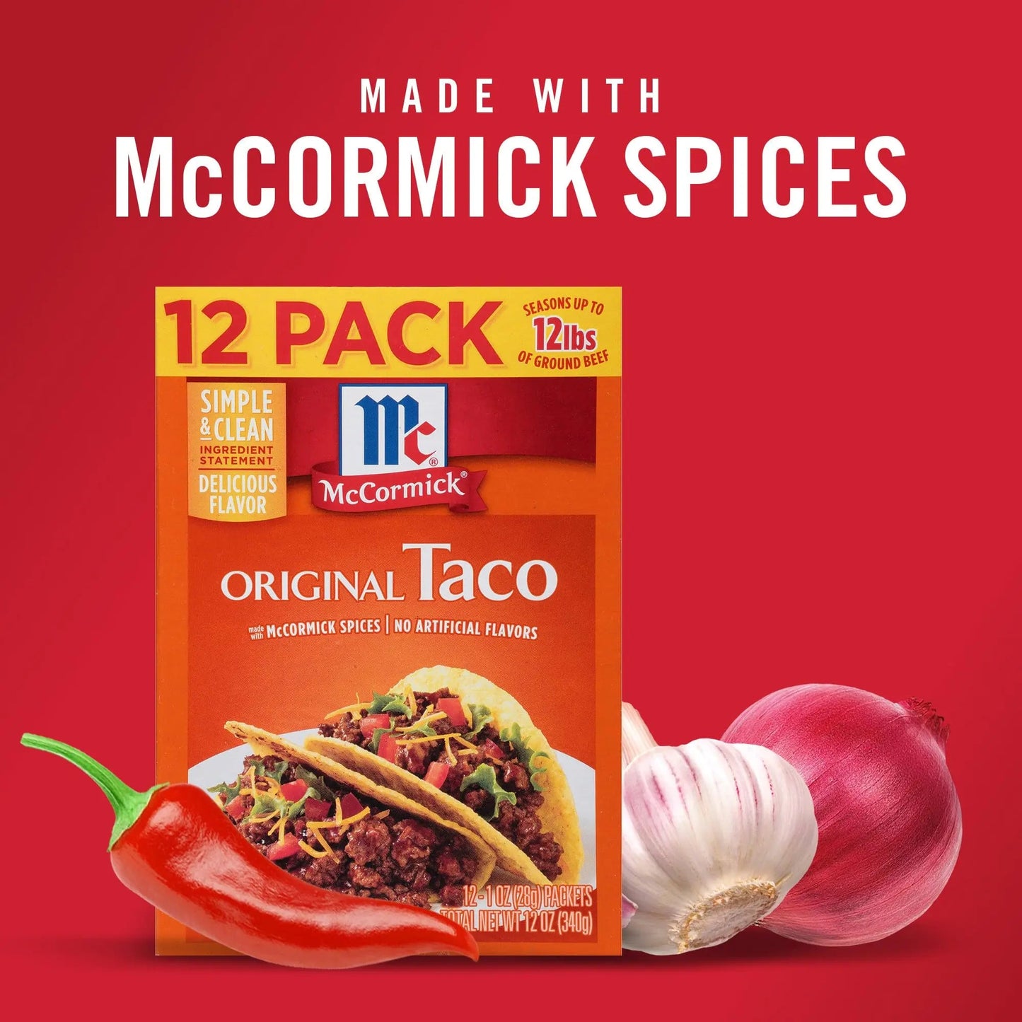 McCormick taco seasoning Original Taco Seasoning Mix, 12 oz - Fresh Hearth