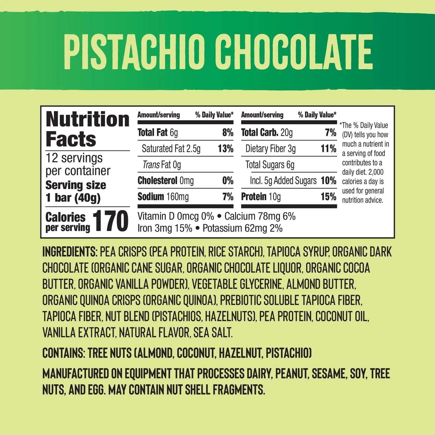 Mezcla Puff Mix Crispy Protein Bars, Gluten Free & Vegan Protein Bars, 10g Protein, Alt for Pistachio Dubai Chocolate Bar, Granola Bars & Breakfast Bars, Healthy Snacks for Adults, Pistachio Chocolate, 12 Pack - Fresh Hearth
