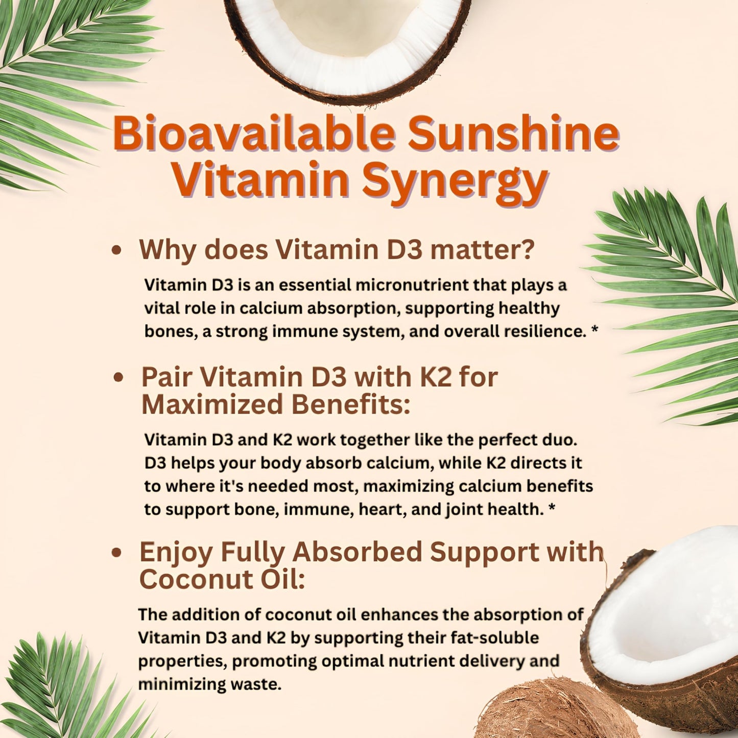 Micro Ingredients Vitamin D3 10,000 IU + K2 MK - 7 200 mcg, 300 Softgels | Virgin Coconut Oil | 2 - in - 1 Bone, Immune & Heart Support | Easy to Swallow, Non - GMO - Fresh Hearth